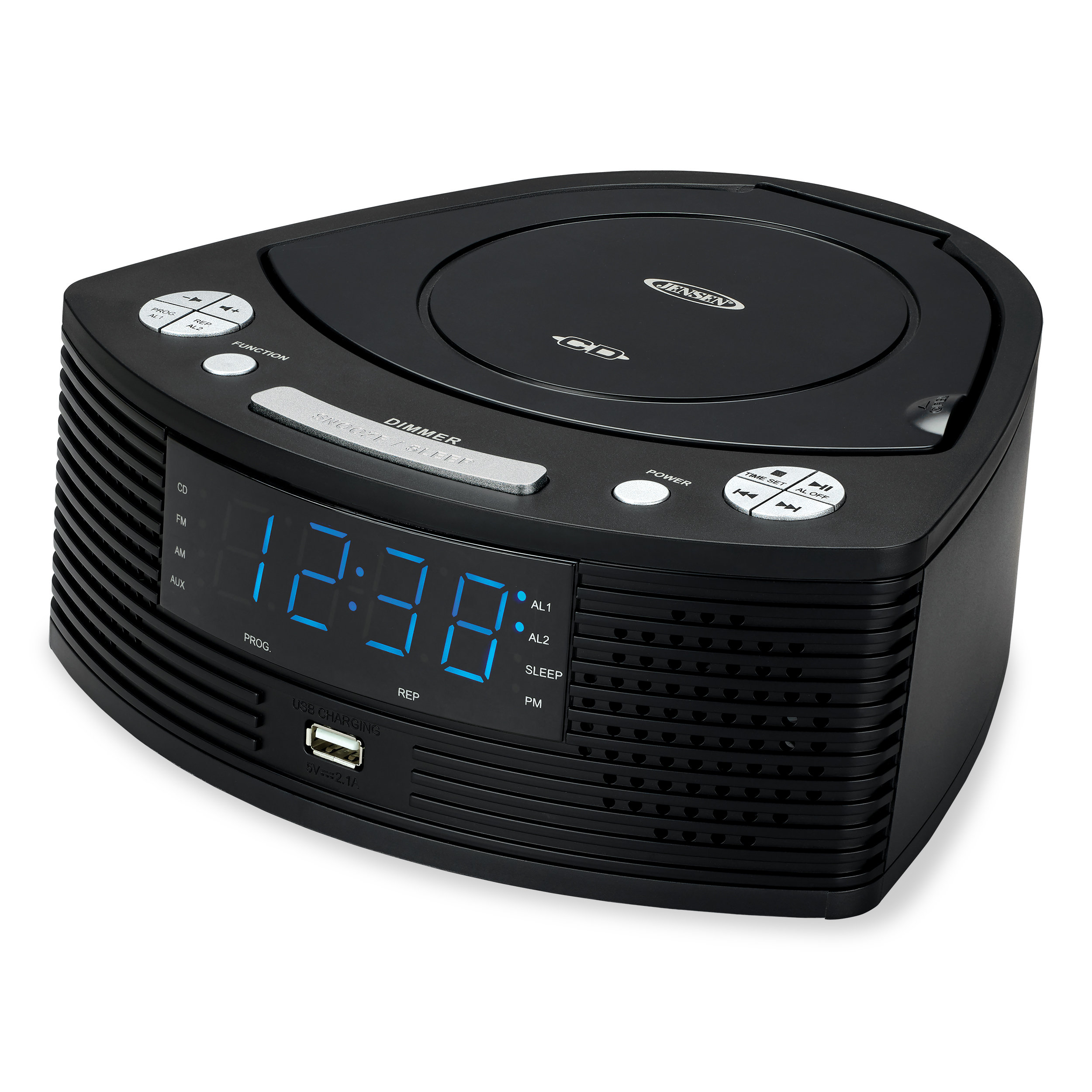 Jensen Stereo CD Player With Digital Dual Alarm Clock Radio & Reviews ...