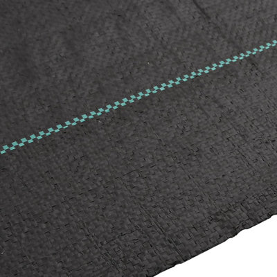 Vidaxl Weed Membrane Weed Barrier Fabric Weed Control Ground Cover Black PP