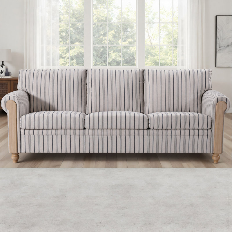 Canapé 3 places., Stripes Polyester Blend, Stripes