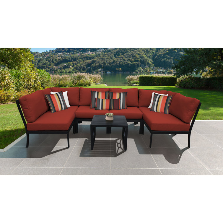 Ensemble de conversation modulaire avec coussins 7 pièces Madison