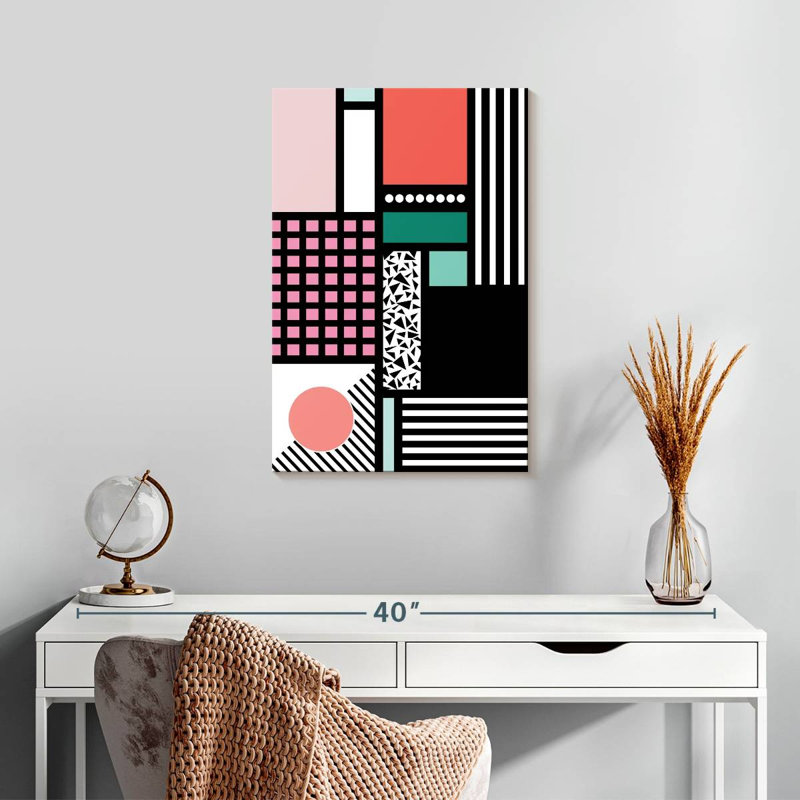 Motifs abstraits pastel Avery, H 24 po x l 16 po