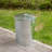 Gardenised Round Galvanized Steel, Trash Can With Secure Lid - Durable Metal Bucket For Backyard, Lawn, Garden And Yard Use - Weather-resistant Garbage Can For Indoor And Outdoor, 17.75-inch-103087890