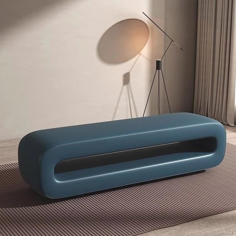 Quality life solid wood bed stool, Royal Blue