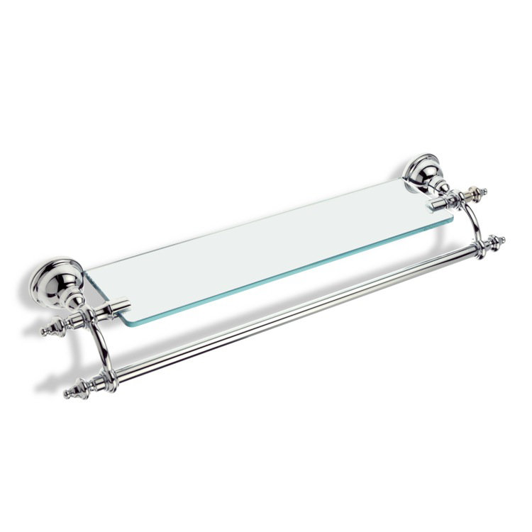 Elite Metal Bracket Shelf with Towel Bar