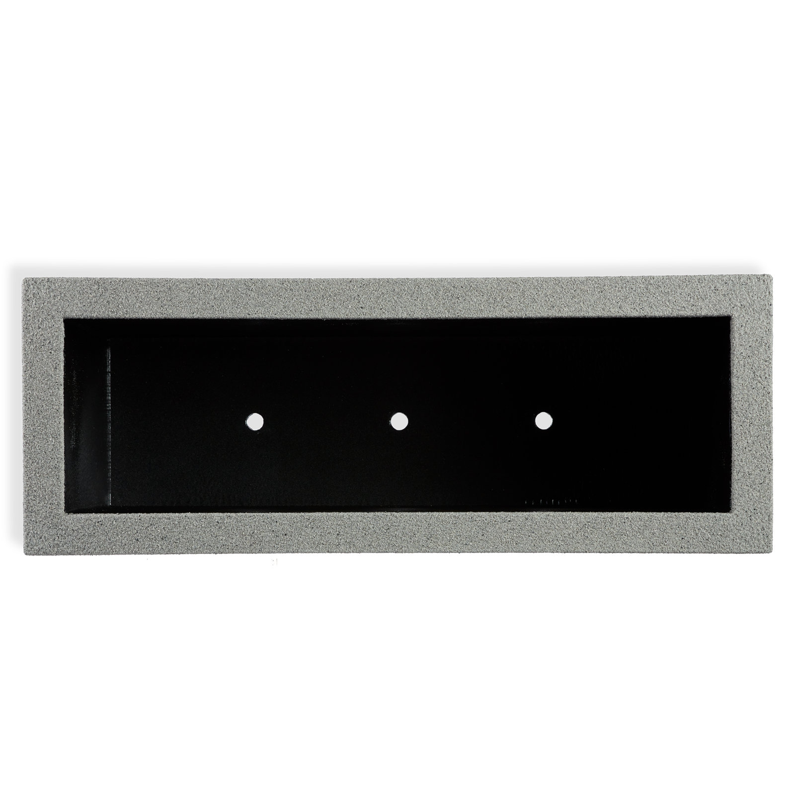 Gita Planter Box, Gray Granite, 19" H x 46" W x 17" D