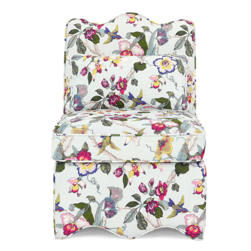 Chaise de salle à manger simple en flanelle avec coussin et dossier moelleux