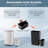 2 Pack Trash Can Combo Set With Step-on Pedal Removable Inner Buckets For Kitchen
