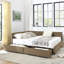 Structure de lit tapissier, structure de canapé-lit avec dossier et accoudoirs confortables, lit pour chambre à coucher, salon-1409856475-1409856472