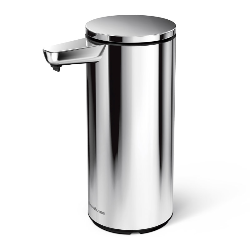 simplehuman 9 oz. Touch-Free Rechargeable Sensor Liquid Soap Pump Dispenser, Polished