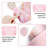 Keyboard Wrist Rest Large Mouse Pad Wrist Support For Computer, 4 In 1 Memory Foam Keyboard Pad Desk Mat Ergonomic Hand Rest Wrist Cushion For Home Office Gaming - Pink Marble
