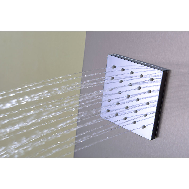 Niagara 64'' Brushed Stainless Steel Shower Panel with Jets