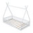 Wood House Bed With Fence-155139457