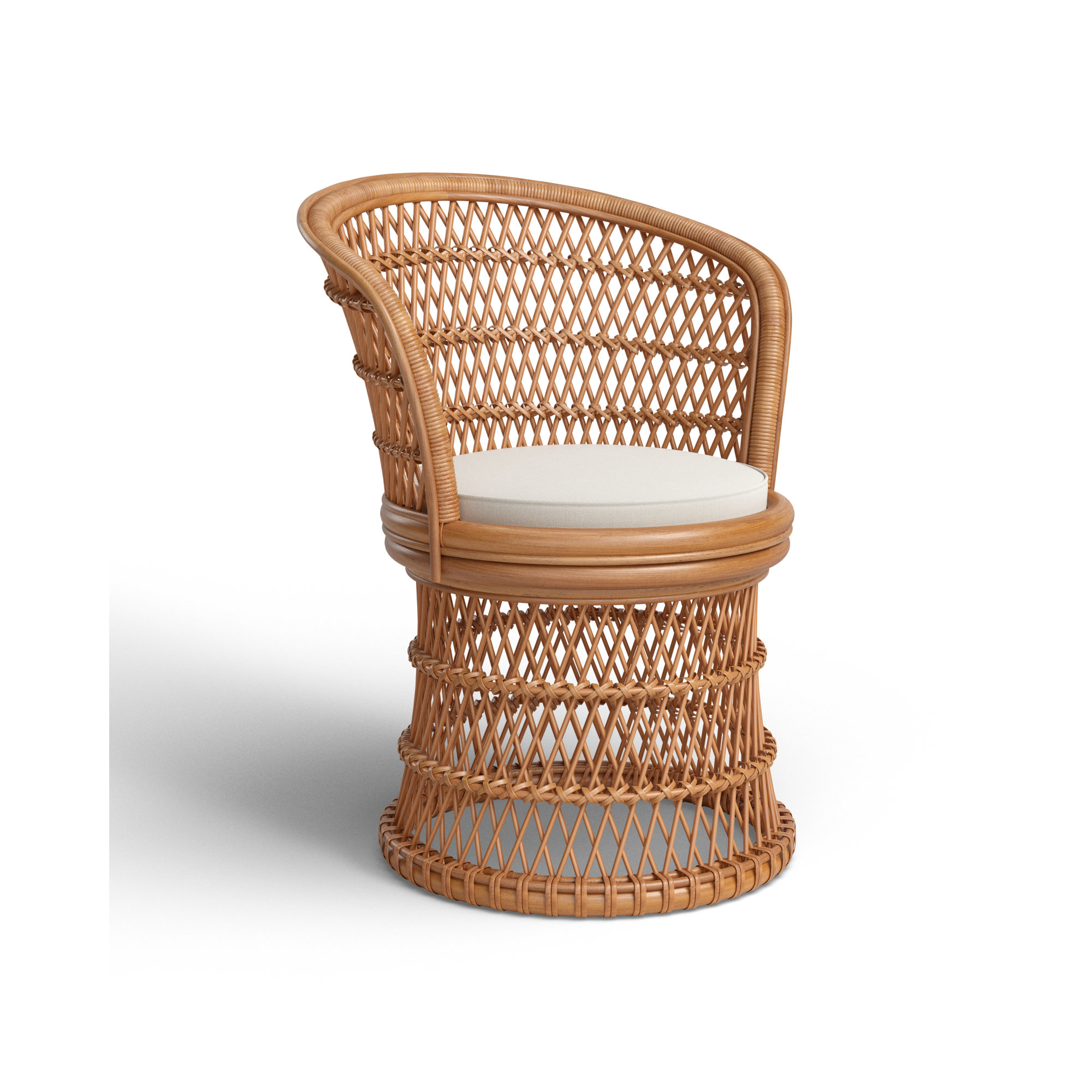 Rochellt Upholstered Swivel Accent Chair, Natural