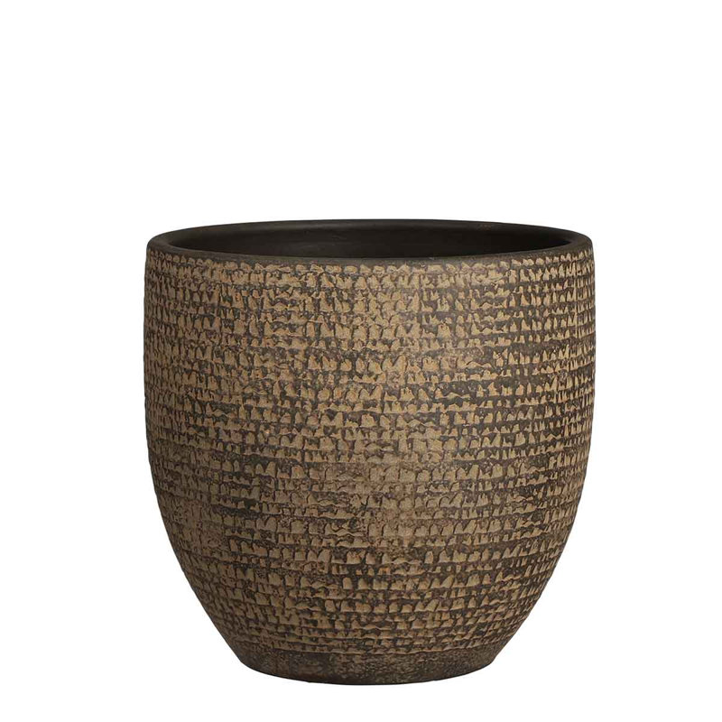 Cecilya Handmade Pot Planter, Brown, 36cm H x 39cm W x 39cm D
