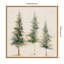«Abstract Forest Evergreen Trees on Neutral Linen» par The Creative Bunch Studio, reproduction d'art sur toile encadrée-147681460