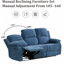 Canapé inclinable en tissu de qualité supérieure 79 po avec table rabattable et porte-gobelets-1806415925