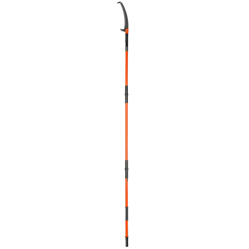 Scie à main manuelle, sécateur d'arbre extensible de 7,3 à 27 pi, taille de branches en acier tranchante, taille-branches manuel avec 8 poignées en fibre de verre légères, pour tailler les palmiers et les arbustes