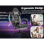 Chaise de jeu, chaise d'ordinateur ergonomique avec repose-pieds Chaise de bureau ergonomique avec dossier lombaire noir