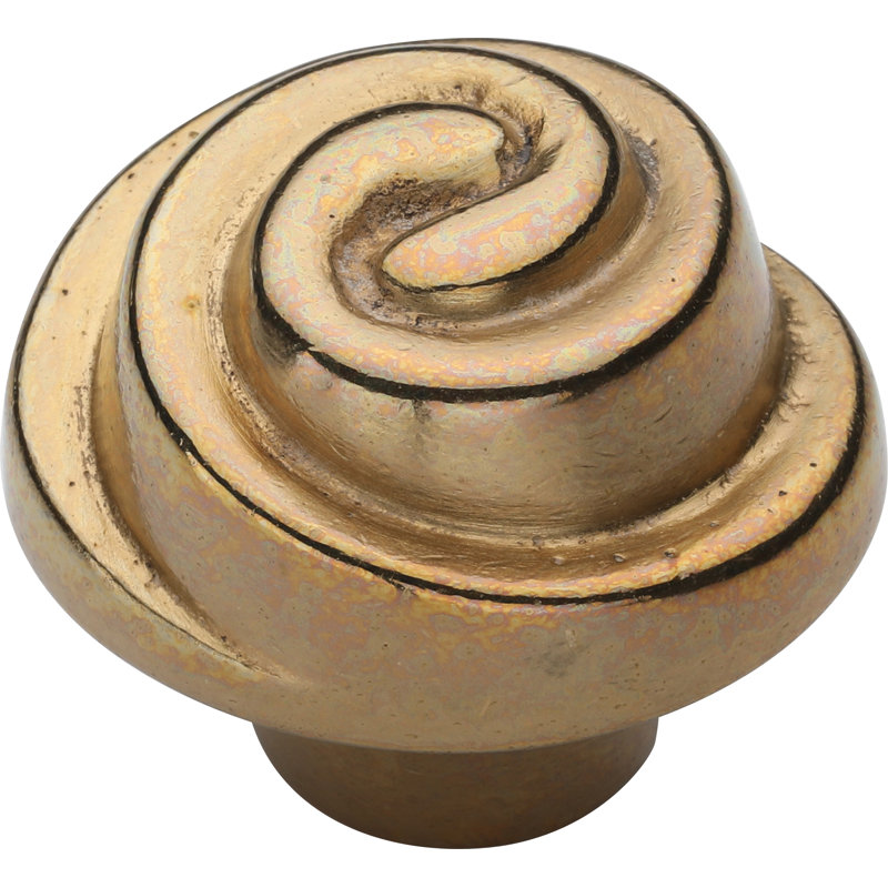Rose Cabinet Knob, Natural Bronze