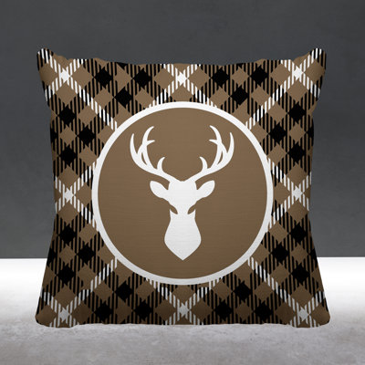 Houndstooth Outdoor Reversible Throw Pillow