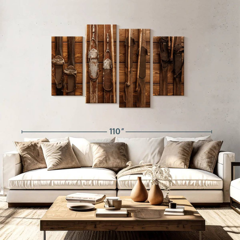 Wooden ski collection Sireci, H 48 po x l 75 po