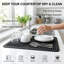 Très grand sous-pied en silicone, coussinets chauffants pour la cuisine - Coussinets chauffants résistants à la chaleur pour comptoir de cuisine à 446 ° F, 2 poignées pour la cuisine, gris-1326155694