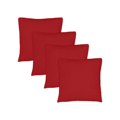 Set of 4 Sunbrella Throw Pillows, 16x16 Inch Square Outdoor Throw Pillows Inserts with Covers