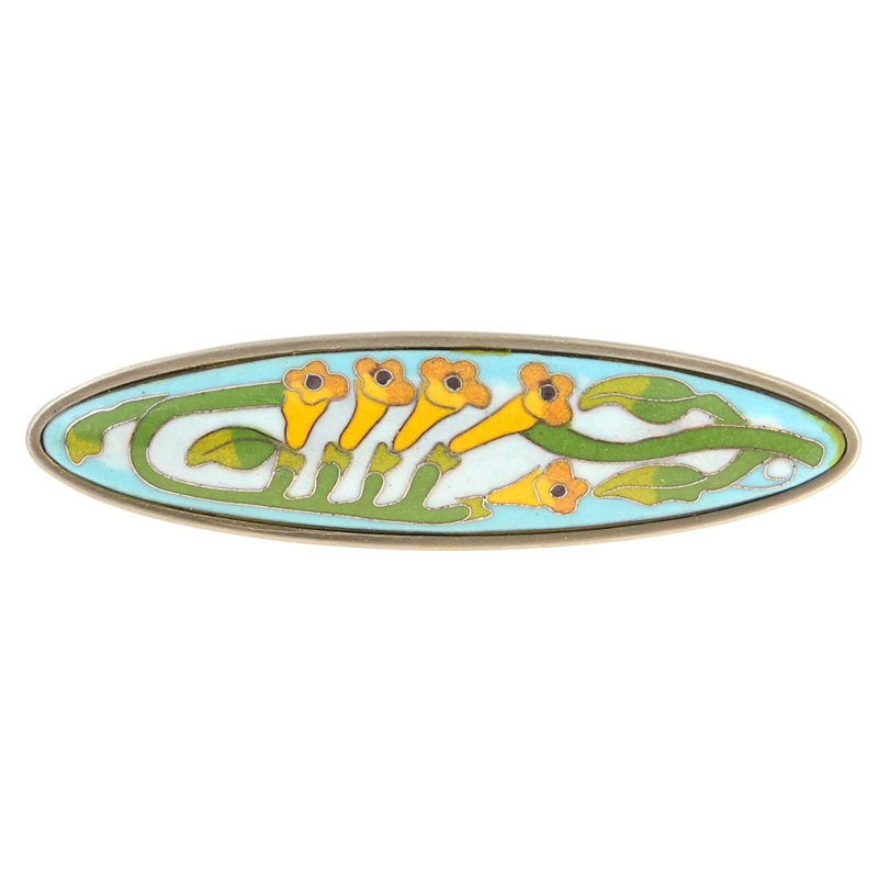 Poignée cloisonné 3 po satiné brossé étain satiné