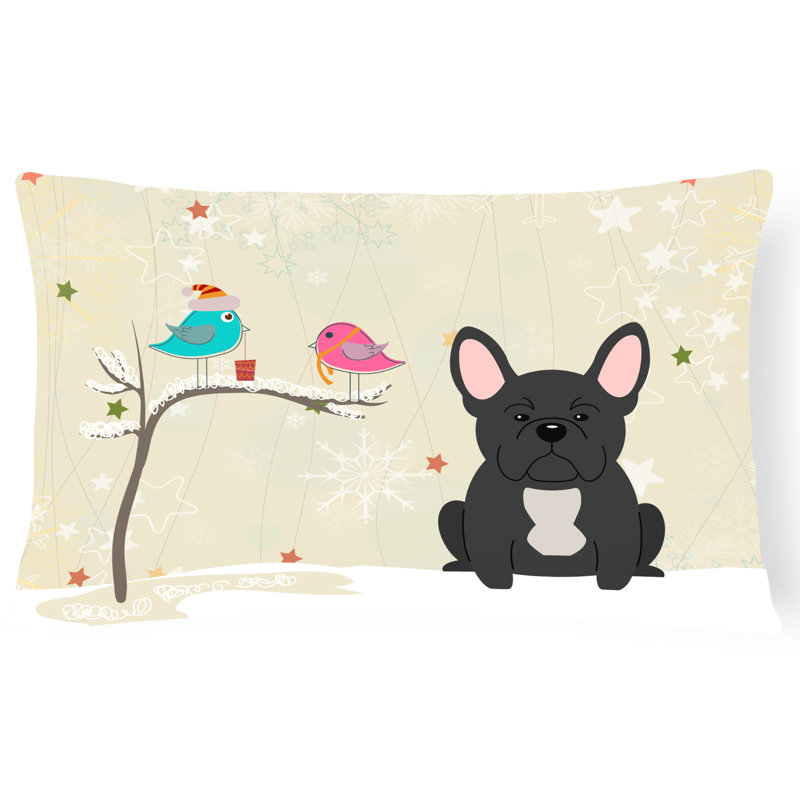 Coussin lombaire intérieur/extérieur christmas fait main, Noir