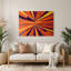 Art mural rigide en métal orange 58-730406995