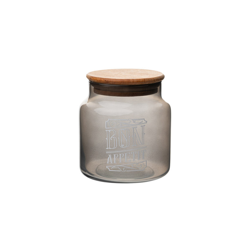 Jar, Brown/Clear, 7.9" H  x 3.5" W  x 3.5" D