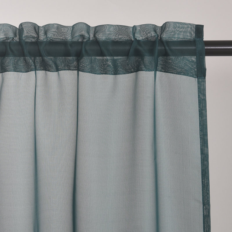 Rideau court 2 panneaux filtrant la lumière, 39"W x 18"L (Pack of 2), Dark Green