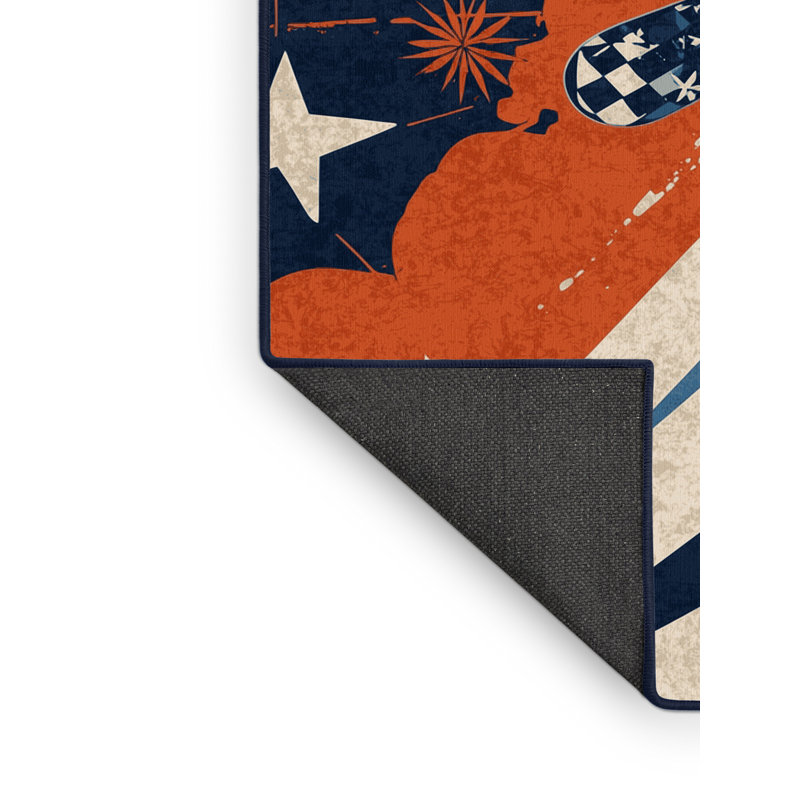 Tapis de neige doux et moelleux à motif de sauts de planche à neige de style moderne et audacieux Ellman, 5 x 7