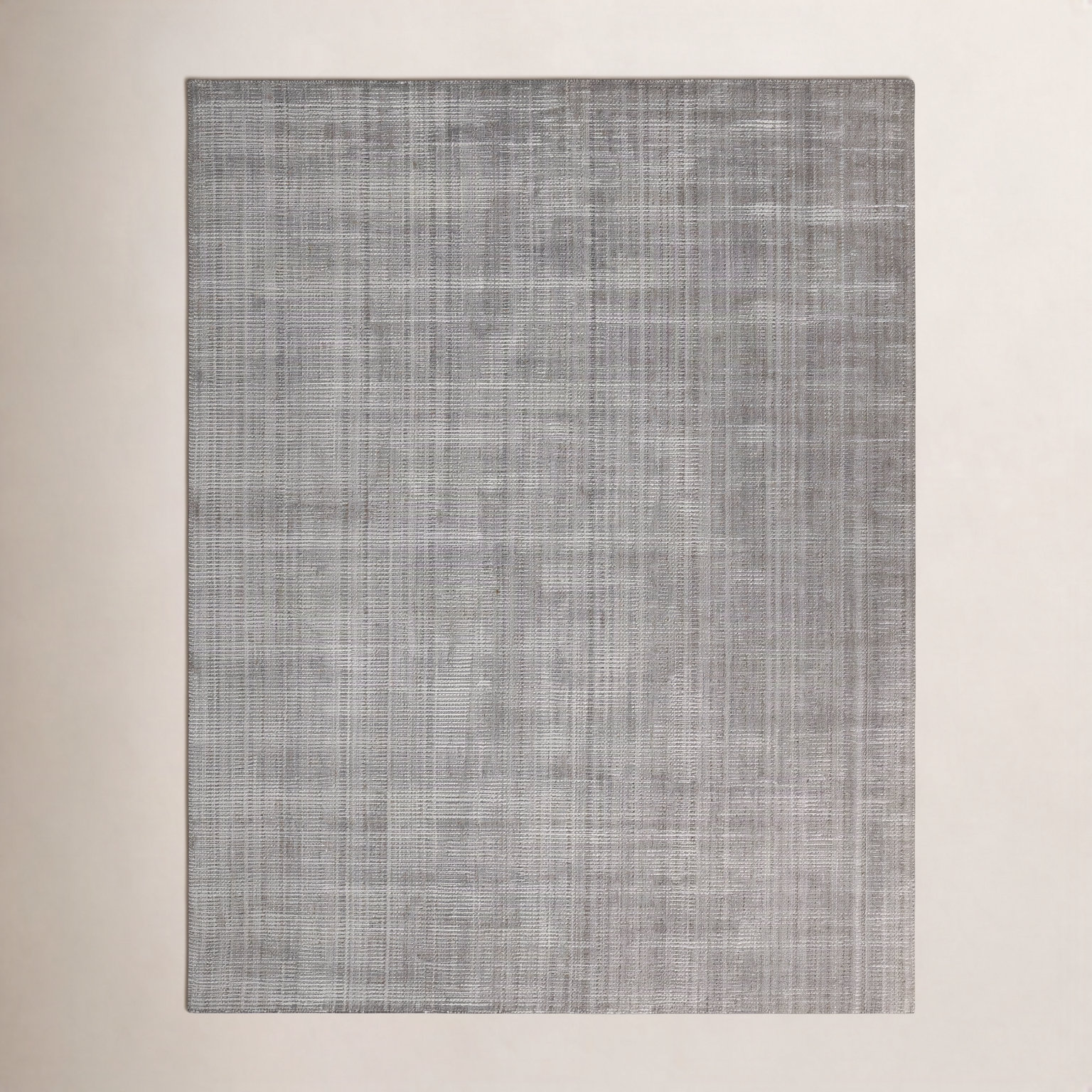 Elroy Taupe Hand-Woven Striped Rug, Rectangle 9' x 12'