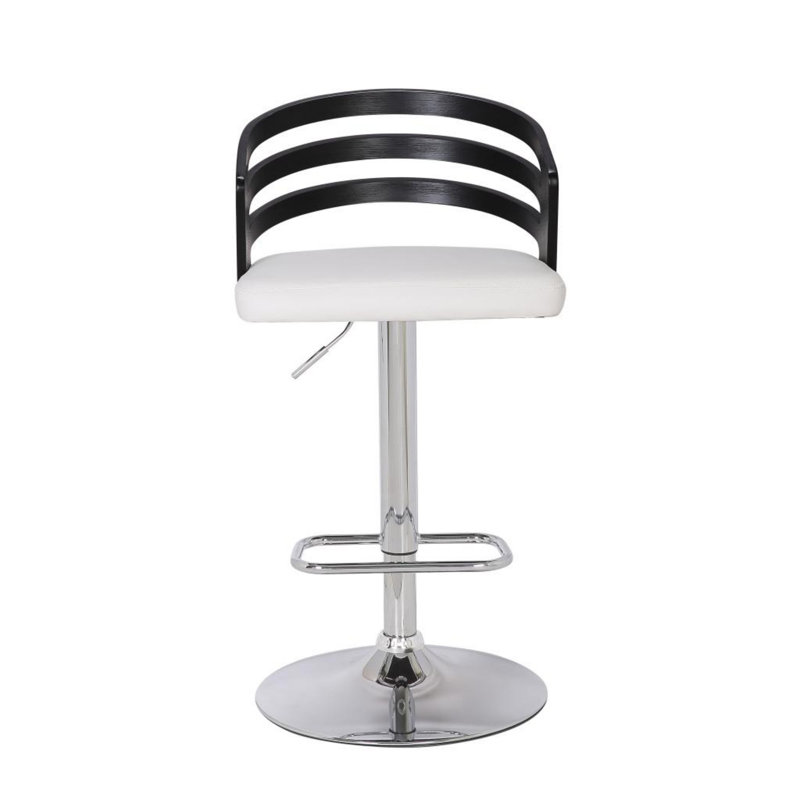 Tabouret de bar moderne réglable, Noir / blanc