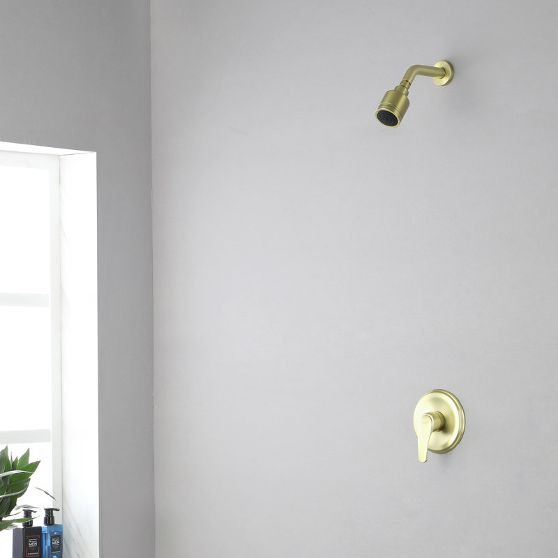 Robinet de douche avec valve brute, Or