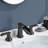 Waterfall 8 In. Widespread Double Handle Stainless Steel Bathroom Faucet-103539547