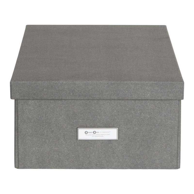 Bigso Katia KD Collapsible Storage Box - Photo Storage Box, Gray