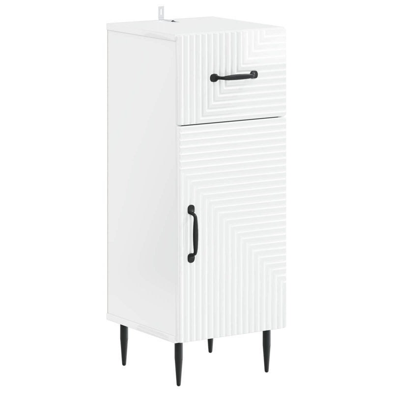 Bathroom Cabinet, High Gloss White