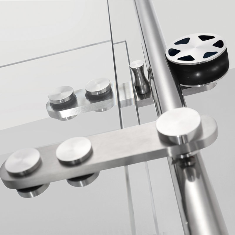 60" W x 76" H Single Sliding Frameless Shower Door with 10mm Tempered Glass, Stainless Steel Accessories, Doré