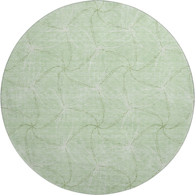 Premium Machine Washable Prisco Mint Rug