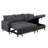 Upholstered L-Shaped Sectional Reversible