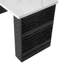 Îlot de cuisine cannelé avec table extensible pour 4 à 6 personnes K&K 82,6 po