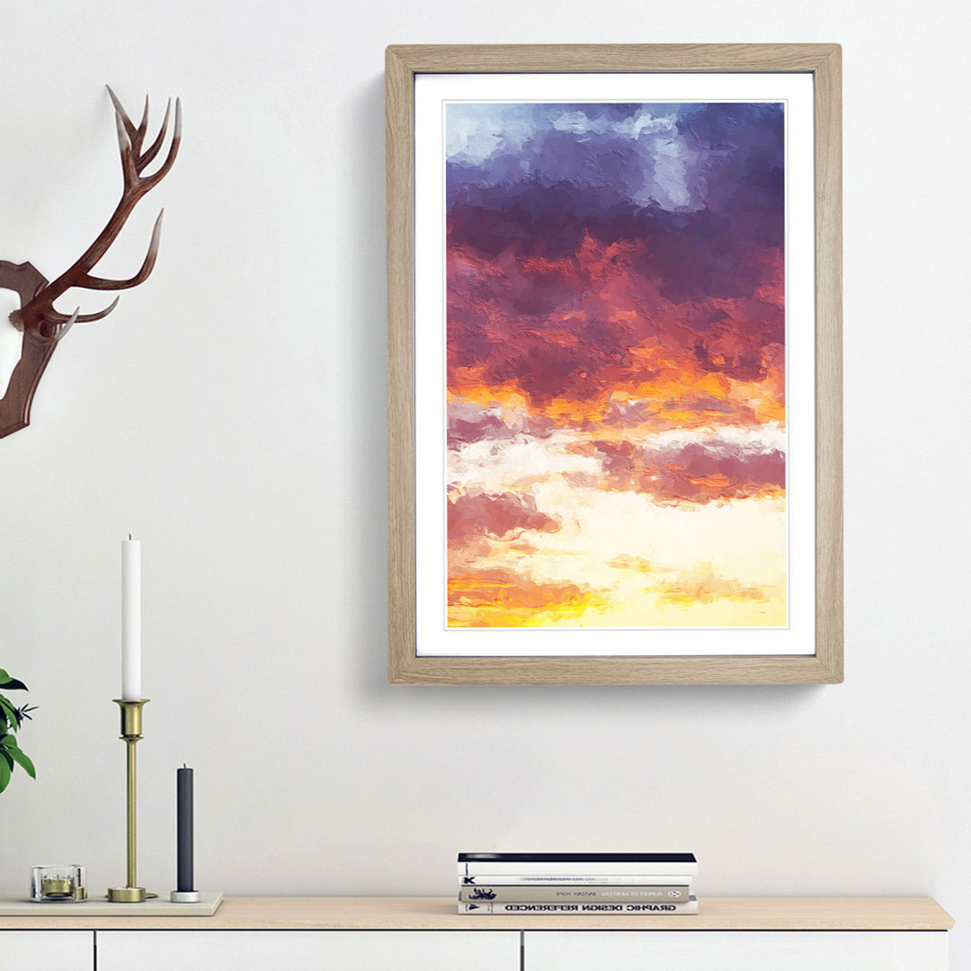 Orange Kissed Clods in Abstract - Picture Frame Graphic Art Print
