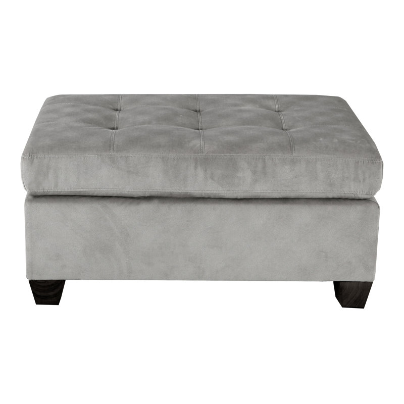 1 pièce en microfibre taupe, structure en bois massif et contreplaqué, rembourrage en mousse haute densité, assise de 37,5 po de largeur, largeur de produit de 26 po, microfibre moderne, base, rembourrage, assise large, profondeur
