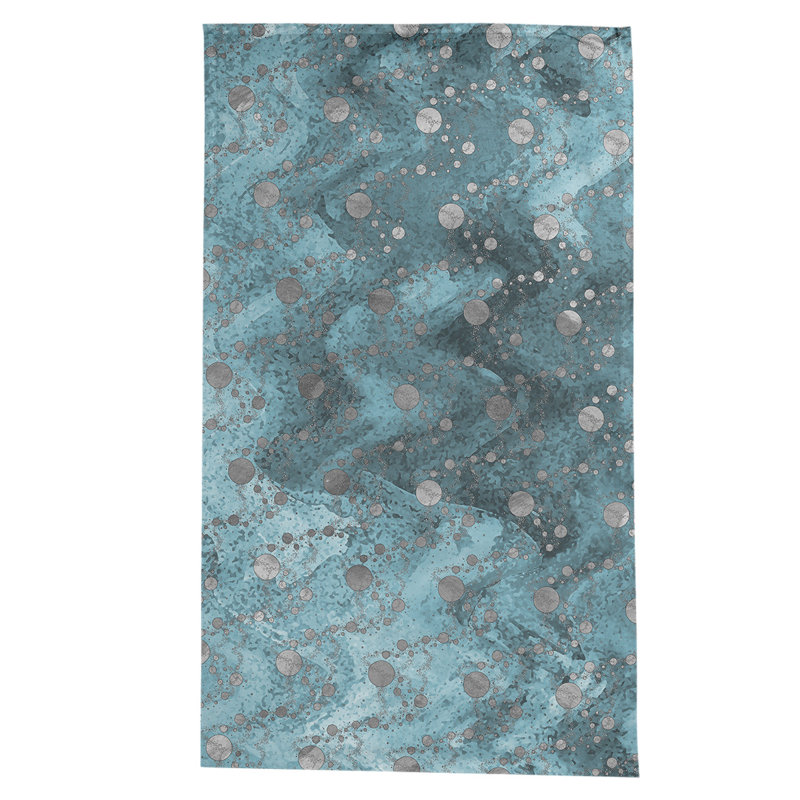 Nappe abstrait leffel, Vert / noir / gris