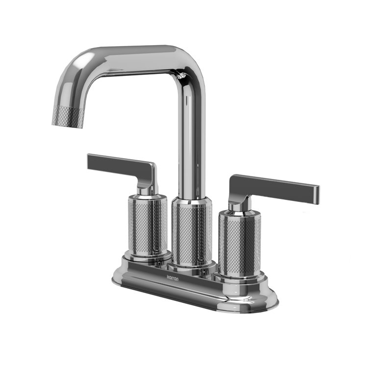 Karran 2-Handle 4-Inch Centerset Bathroom Faucet with Matching Pop-up Drain