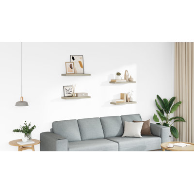 Wall Shelf  Wall Mounted Display Shelf for Photo Frame Set of 4