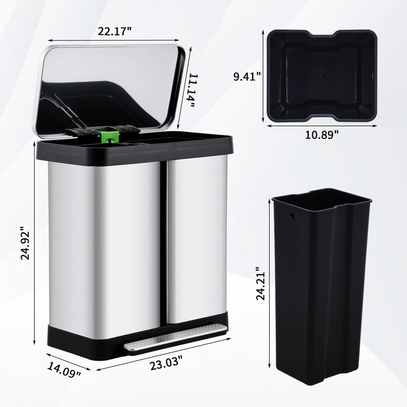 Stainless Steel Kitchen Trash Can