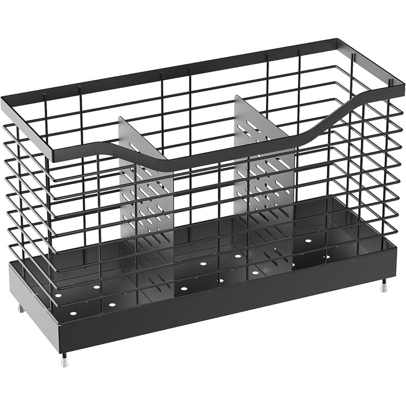 3-grid Utensil Holder For Kitchen Counter